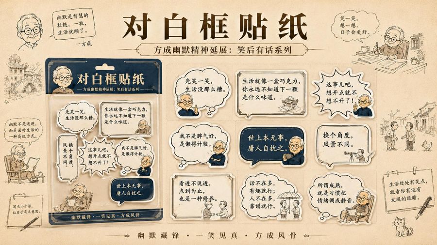 对白框贴纸