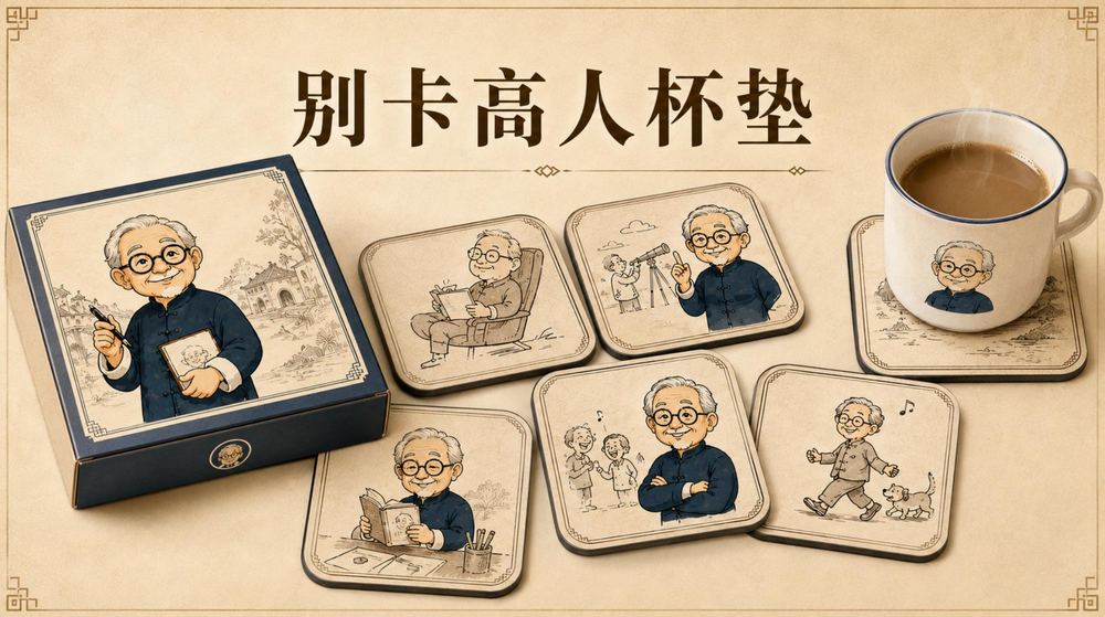 别卡高人杯垫