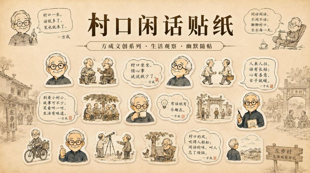 村口闲话贴纸