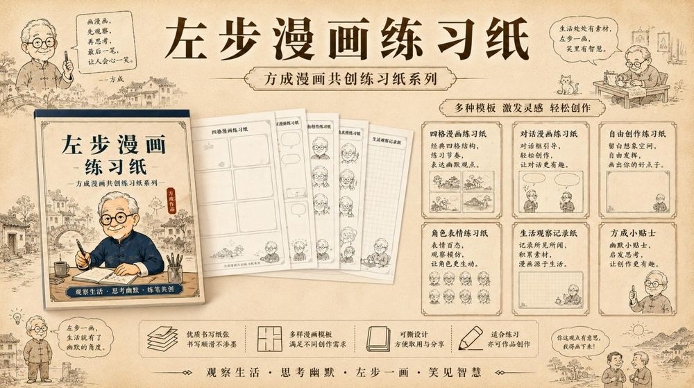 左步漫画练习纸